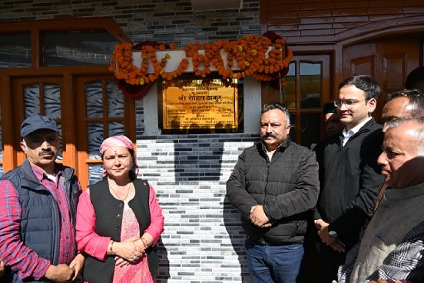 शिक्षा मंत्री ने 53 लाख से निर्मित पंचायत भवन देवगढ़ का किया उद्घाटन