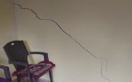 मंडी के दयोड गांव में एक बार फिर जमीन धंसने से मचा हड़कंप,कई घरों में दरारें आने से दहशत में लोग