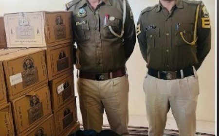 अवैध शराब तस्करी पर बड़ी कार्रवाई करते हुए पुलिस ने एक ट्रक से 200 पेटी ओल्ड मॉन्क की बरामद 