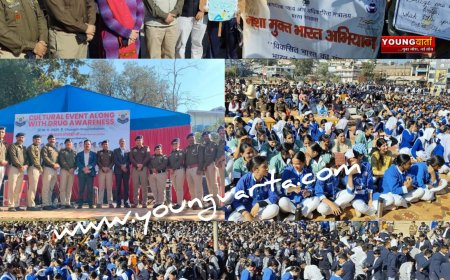 हिमाचल पुलिस ने संगीत की मार्फ़त किया नशे पर प्रहार , नशा जागरूकता अभियान  में बड़ी संख्या में छात्रों ने लिया भाग 