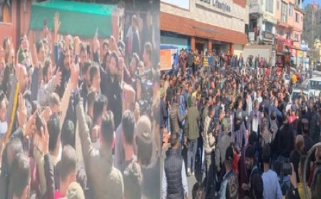 देवभूमि संघर्ष समिति ने संजौली में की नारेबाजी,प्रशासन ने समिति की मांगों पर जताई सहमति  