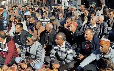 हिमाचल रोड ट्रांसपोर्ट कॉर्पोरेशन के पेंशनरों ने सरकार के खिलाफ एकजुट होकर किया धरना-प्रदर्शन  