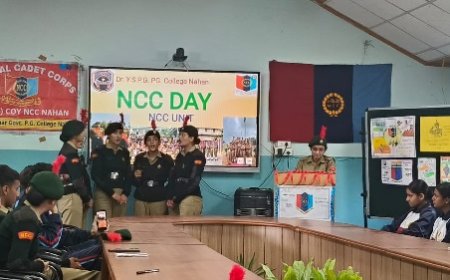 एनसीसी इकाई द्वारा महाविद्यालय परिसर में एनसीसी दिवस उत्साह और देशभक्ति की भावना के साथ आयोजित 