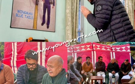 अनुराग सिंह ठाकुर ने शहीद विंग कमांडर नमांश सयाल के परिवार से की मुलाकात , दी श्रद्धांजलि