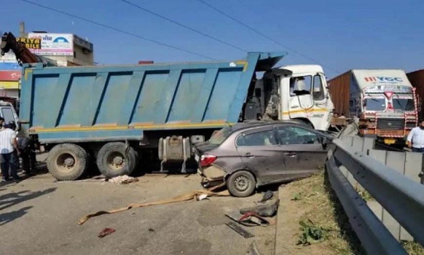 जयपुर में भीषण सड़क हादसे में बेकाबू डंपर ने दर्जन वहानों को रौंदा, हादसे में 10 लोगों की मौत 