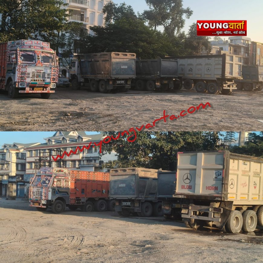 कार्रवाई : अवैध खनन करते कब्जे में लिए छह वाहन , मामला दर्ज कर जांच में जुटी पुलिस 