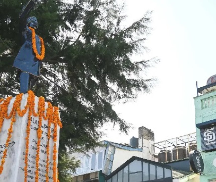 लाला लाजपत राय की पुण्यतिथि पर विधायक हरीश जनारथा ने उनकी प्रतिमा पर श्रद्धांजलि की अर्पित  