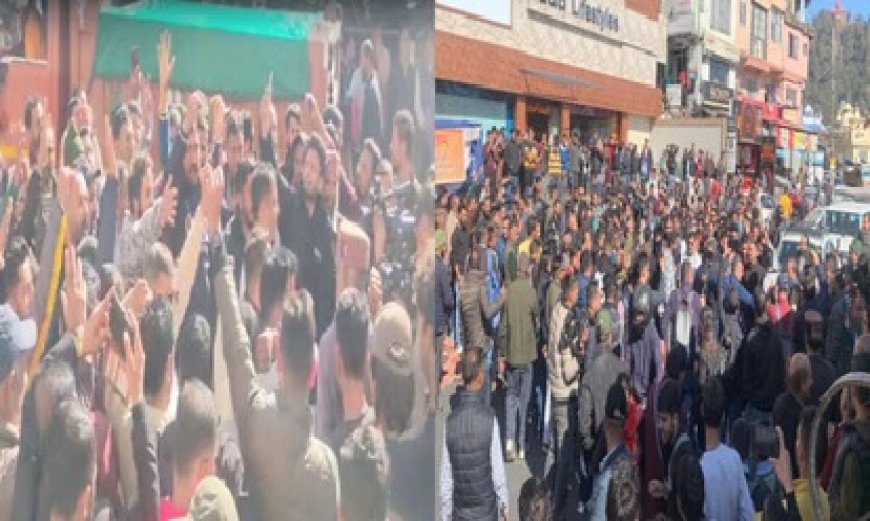 देवभूमि संघर्ष समिति ने संजौली में की नारेबाजी,प्रशासन ने समिति की मांगों पर जताई सहमति  