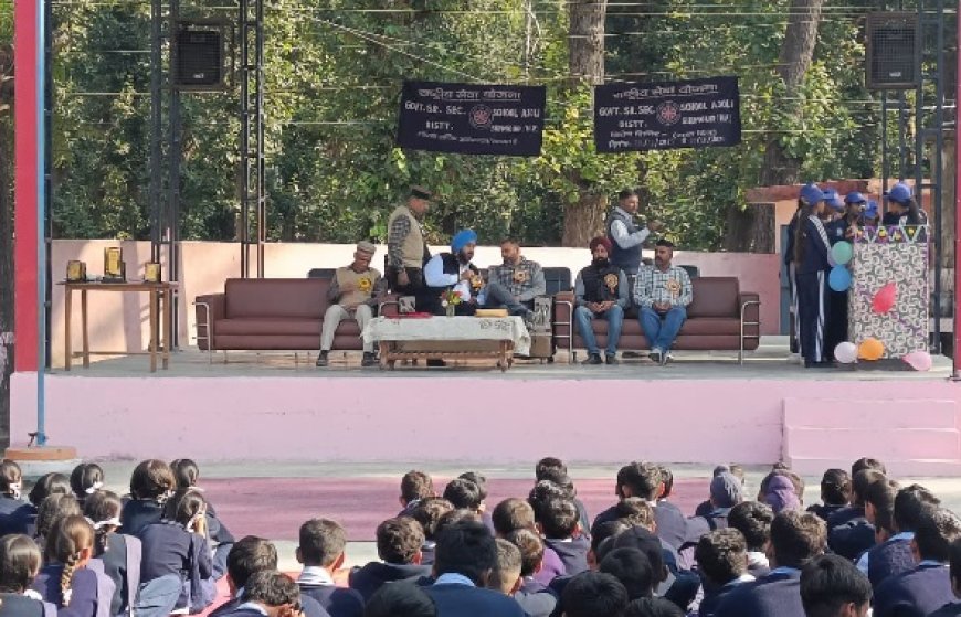 राजकीय वरिष्ठ माध्यमिक पाठशाला अजोली में सात दिवसीय NSS शिविर का विधिवत समापन