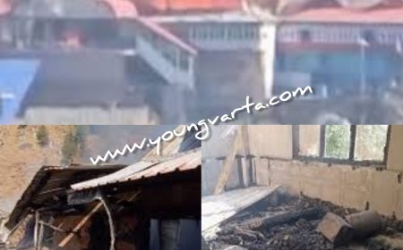 शिमला के कोटखाई में भीषण अग्निकांड , कड़ाके की ठंड में आठ परिवार हुए बेघर , 50 कमरों के दो मकान हुए खाक 