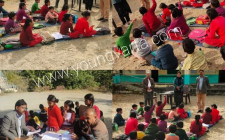 अचानक कठवाड़ के प्राथमिक एवं माध्यमिक पाठशाला अधोग पहुंचे शिक्षा उपनिदेशक प्रारम्भिक शिक्षा 