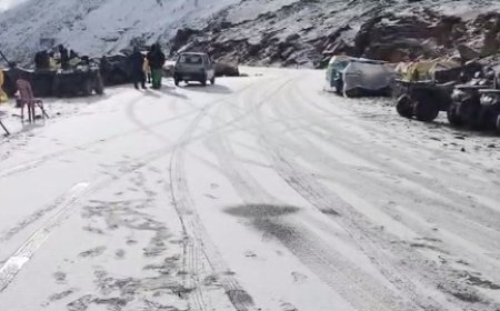 प्रदेश की लाहौल घाटी में मौसम ने लंबे अरसे बाद बदली करवट,रोहतांग दर्रा सहित अन्य ऊंची चोटियों पर बर्फबारी दर्ज 