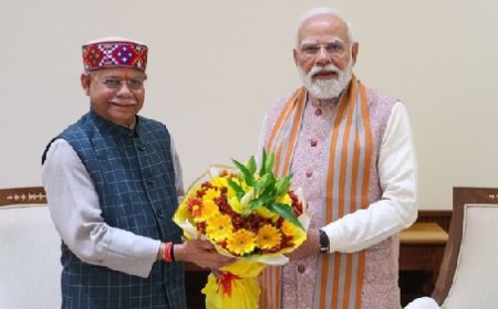 हिमाचल प्रदेश के राज्यपाल शिव प्रताप शुक्ल ने प्रधानमंत्री नरेंद्र मोदी से की शिष्टाचार भेंट  