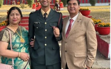 भारतीय सेना अकादमी देहरादून से पास आउट के बाद साहिल डडवाल  बने लेफ्टिनेंट 