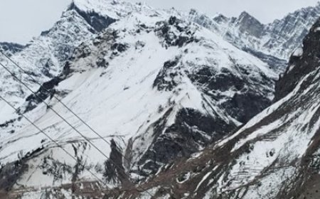 रोहतांग दर्रा सहित लाहौल की ऊंची चोटियों पर लगातार तीसरे दिन बर्फबारी