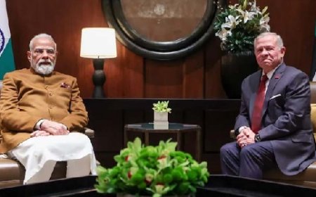 नरेन्द्र मोदी ने जॉर्डन की अपनी राजकीय यात्रा के दौरान पांच समझौतों पर हस्ताक्षर होने पर की इनकी सराहना