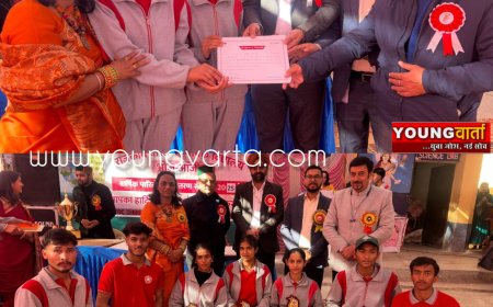 भोज आंजी स्कूल के वार्षिक समारोह में जैस्मिन हाउस को मिला श्रेष्ठ हाउस का पुरस्कार