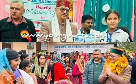 जंगला भूड स्कूल के वार्षिक समारोह में मेधावियों को मिला सम्मान , अजय सोलंकी ने  पुरस्कृत कियें छात्र 