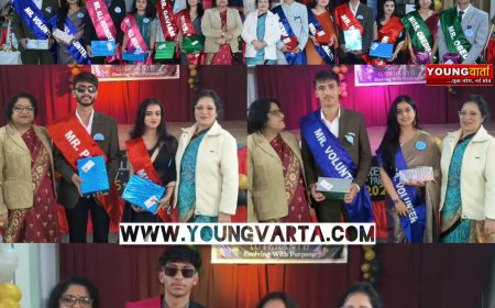 सत्यम मिस्टर और नाम्या बनी मिस पॉपुलर , गीता आदर्श विद्यालय में विदाई समारोह आयोजित 