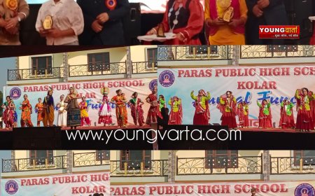 पारस पब्लिक हाई स्कूल की अभिव्यक्ति में मेधावी छात्रों को मिला पारितोषिक 