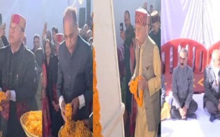 अटल बिहारी वाजपेयी की 100वीं जयंती पर राज्यपाल सहित अन्य नेताओं ने उनकी प्रतिमा पर पुष्पांजलि की अर्पित 