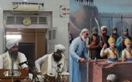 सफर ए शहादत शहीदी सप्ताह के तहत गुरुद्वारा नाहन में शब्द कीर्तन का आयोजन