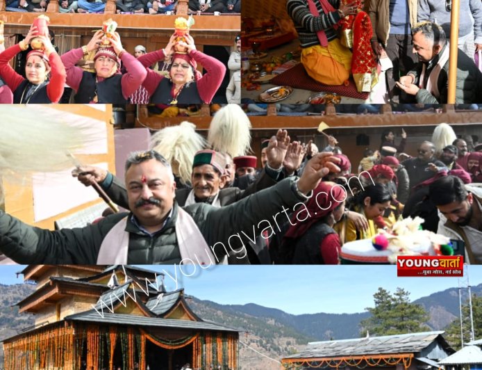 हिमाचल की देव संस्कृति का अपनी अलग पहचान , देवता गुडारू की नव निर्मित पालकी की प्राण प्रतिष्ठा में पहुंचे रोहित ठाकुर