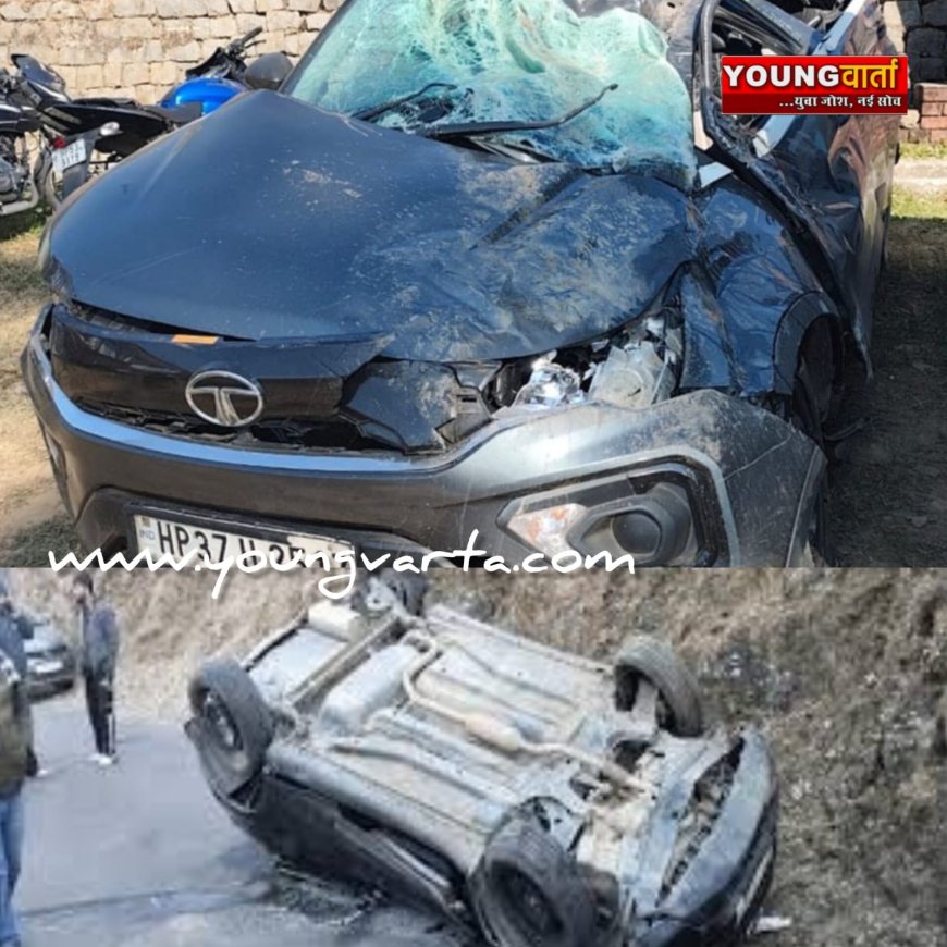 अनियंत्रित होकर गहरी खाई में गिरी कार , दो की मौत , 2 घायल, बीड़-बिलिंग में   पैराग्लाइडिंग साइट के पास हुआ हादसा 