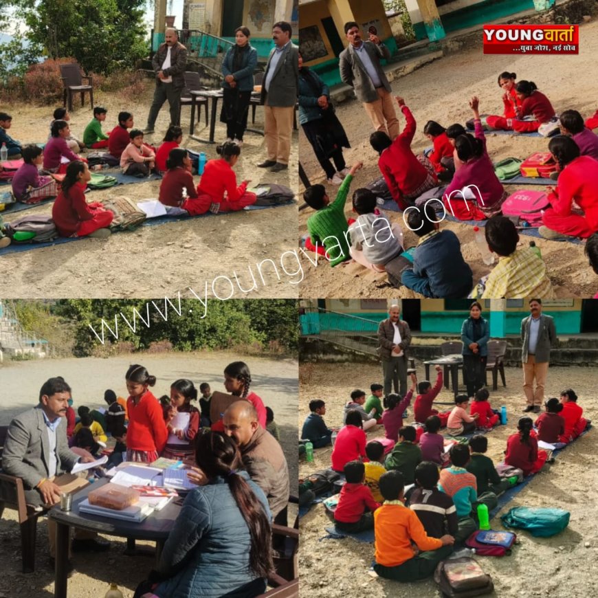 अचानक कठवाड़ के प्राथमिक एवं माध्यमिक पाठशाला अधोग पहुंचे शिक्षा उपनिदेशक प्रारम्भिक शिक्षा 