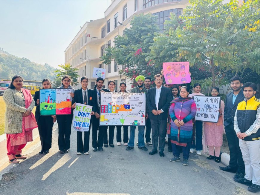 हिमालयन इंस्टीट्यूट ऑफ कंप्यूटर साइंस ने के छात्रों ने राष्ट्रीय प्रदूषण नियंत्रण दिवस पर निकाली जागरूकता रैली 