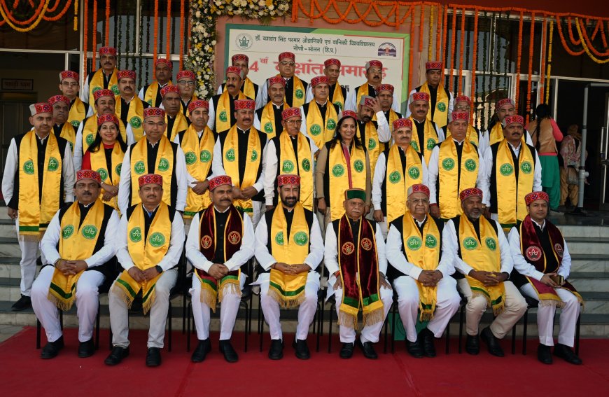 नशा मुक्त हिमाचल में सक्रिय भूमिका निभाएं युवा , डॉ. वाई.एस. परमार विश्वविद्यालय के दीक्षांत समारोह में बोले , राज्यपाल 