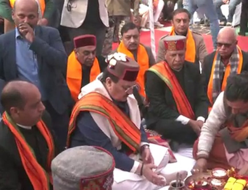 भाजपा के राष्ट्रीय अध्यक्ष नड्डा ने एयरपोर्ट रोड पर डीएवी स्कूल के समीप मजठाई में भाजपा प्रदेश कार्यालय का किया शिलान्यास  