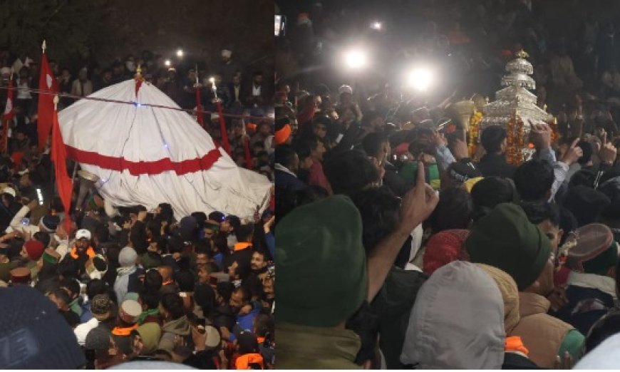 द्राबिल गांव की पावन भूमि पर पहुंची छत्रधारी चालदा महासू महाराज की पालकी,ऐतिहासिक पल के साक्षी बने सैकड़ों लोग 