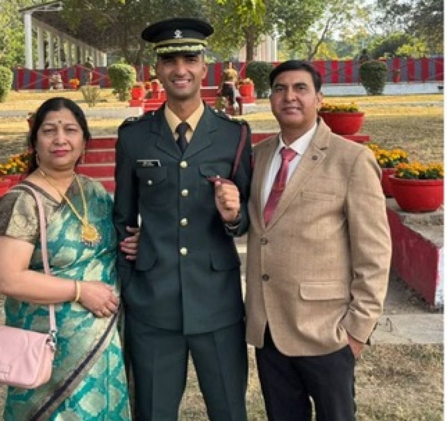 भारतीय सेना अकादमी देहरादून से पास आउट के बाद साहिल डडवाल  बने लेफ्टिनेंट 