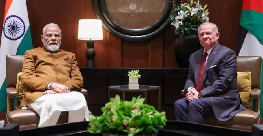 नरेन्द्र मोदी ने जॉर्डन की अपनी राजकीय यात्रा के दौरान पांच समझौतों पर हस्ताक्षर होने पर की इनकी सराहना