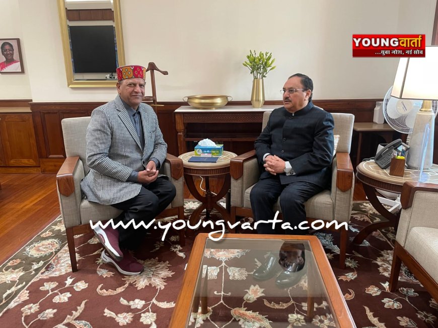 डॉ. राजीव बिंदल की भाजपा राष्ट्रीय अध्यक्ष जगत प्रकाश नड्डा से दिल्ली में भेंट