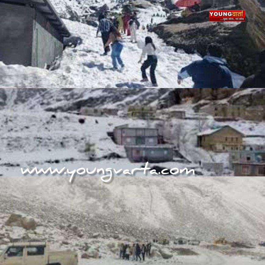 हिमाचल में टूटा ड्राइस्पेल , कोकसर में हिमपात शुरू , बर्फबारी के बीच मस्ती में झूमते रहे पर्यटक