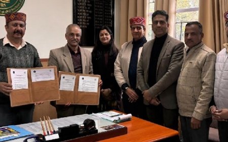 डिग्री कॉलेज राजगढ़ व नौणी विश्वविद्यालय के बीच एमओयू साइन