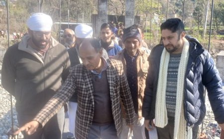 उपायुक्त ने निर्माणाधीन स्प्रेई पुल का किया निरीक्षण, तय समय अवधि में कार्य पूरा करने के दिए निर्देश