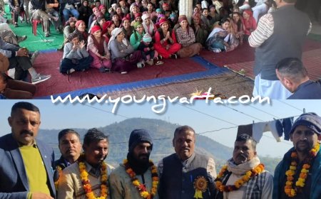 आंजभोज के नघेता में बढ़ा भाजपा का कुनबा , कांग्रेस छोड़ बीजेपी में शामिल हुए कई परिवार