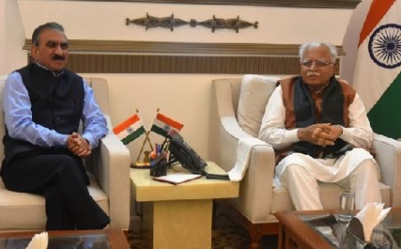 खट्टर से मिले सीएम सुक्खू, पीएम ई-बस योजना में पहाड़ी क्षेत्रों को विशेष छूट की मांग