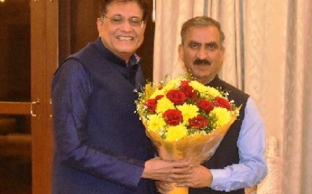 मुख्यमंत्री ने केंद्रीय वाणिज्य एवं उद्योग मंत्री से की भेंट,पीक सीज़न के दौरान सेब आयात पर प्रतिबंध लगाने का आग्रह 