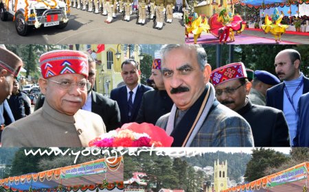 शिमला के रिज मैदान पर मनाया राज्य स्तरीय गणतंत्र दिवस , राज्यपाल ने फहराया राष्ट्रीय ध्वज