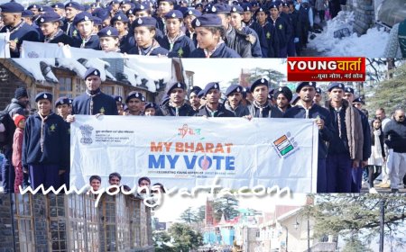राष्ट्रीय मतदाता दिवस पर माय भारत ने शिमला किया विशाल युवा मतदाता जागरूकता रैली का आयोजन 