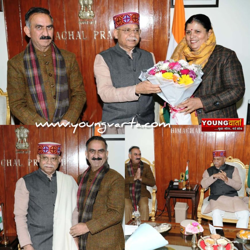 मुख्यमंत्री ने सपरिवार राज्यपाल से की भेंट , दी नव वर्ष की शुभकामनाएं