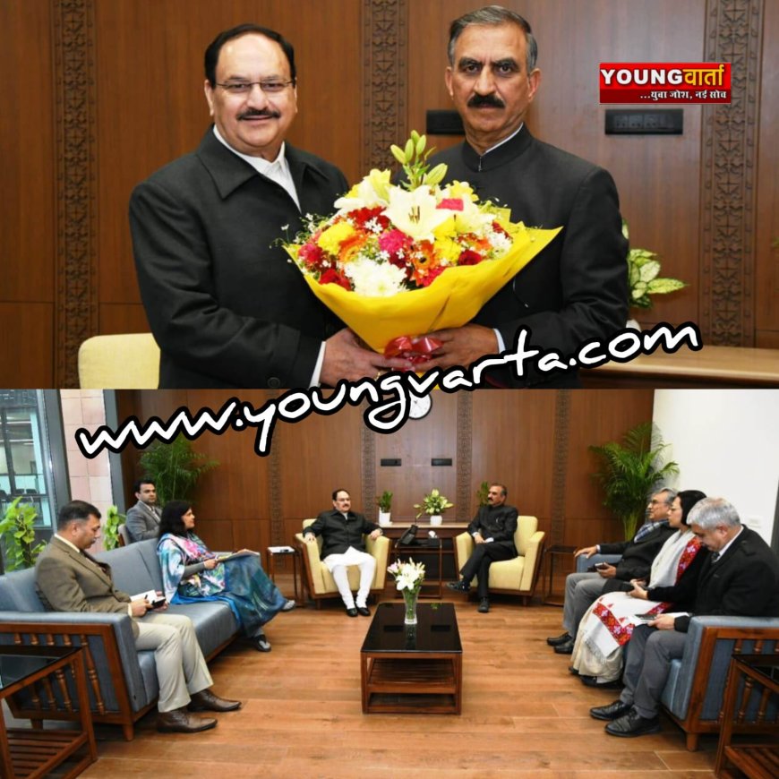 मुख्यमंत्री ने केन्द्रीय स्वास्थ्य मंत्री से की भेंट , आयुष्मान भारत योजना में केन्द्रीय सहयोग का आग्रह