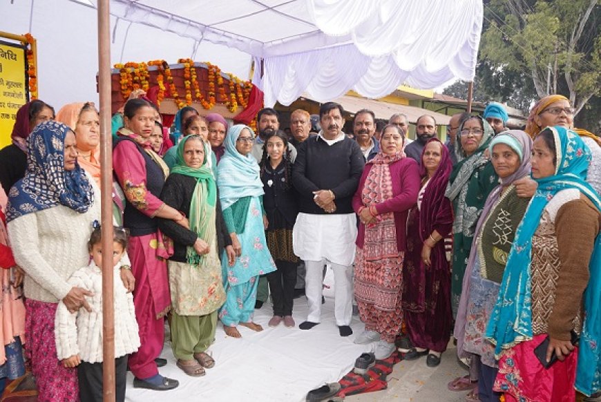 उप मुख्यमंत्री मुकेश अग्निहोत्री ने पंजावर में 15.37 करोड़ रुपये की सड़क का किया शिलान्यास