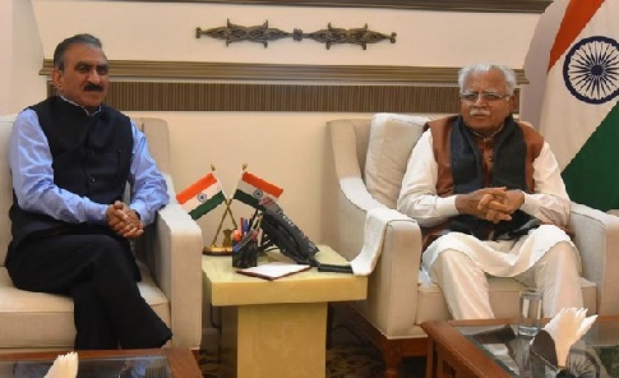 खट्टर से मिले सीएम सुक्खू, पीएम ई-बस योजना में पहाड़ी क्षेत्रों को विशेष छूट की मांग