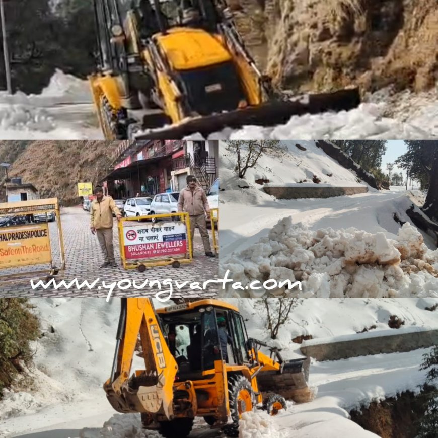 कल तक बहाल होगी बर्फ़बारी से बंद हुई संगड़ाह क्षेत्र की चारों सड़कें , बर्फ हटाने के लिए लगी है दस जेसीबी मशीने
