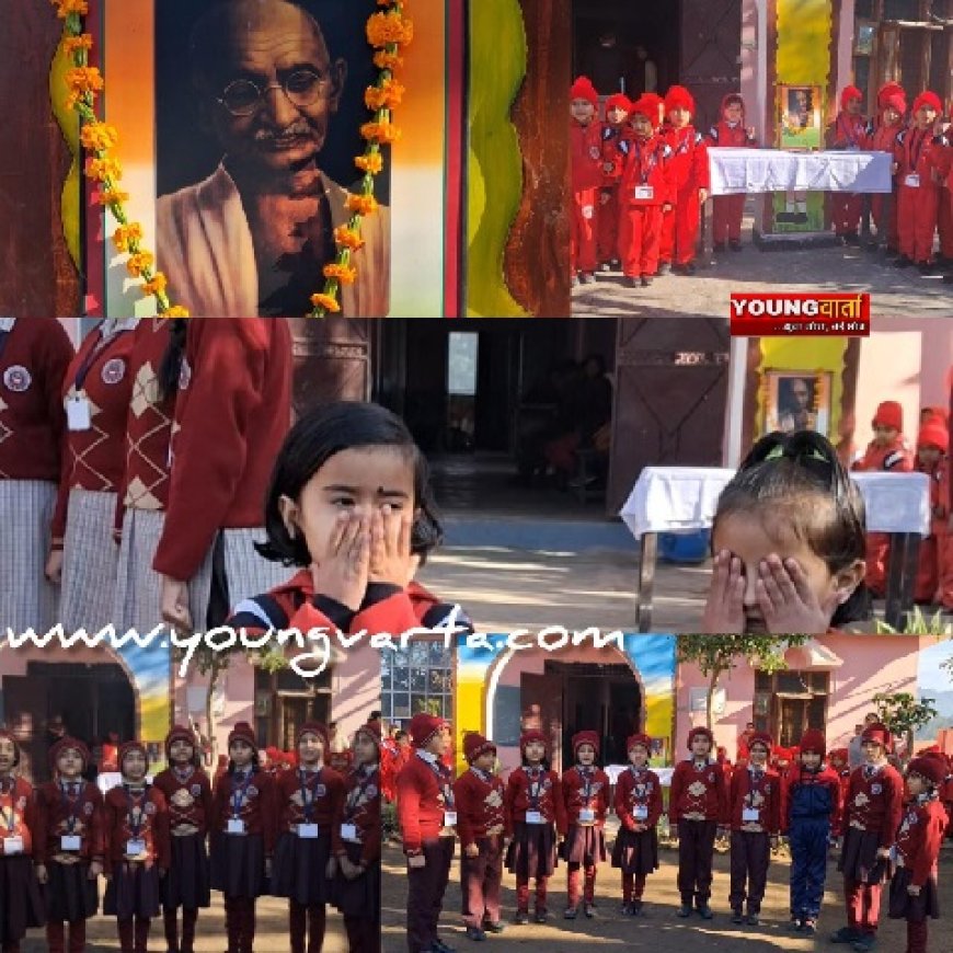 पारस पब्लिक स्कूल, कोलर में राष्ट्रपिता महात्मा गांधी की पुण्यतिथि पर श्रद्धांजलि सभा का आयोजन